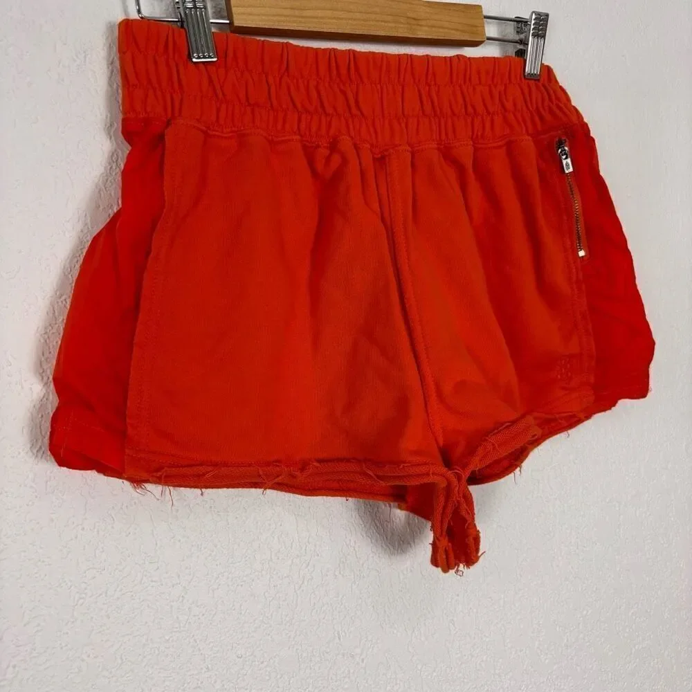 Free People Movement Dark Orange Short‎ Terry Cloth Shorts